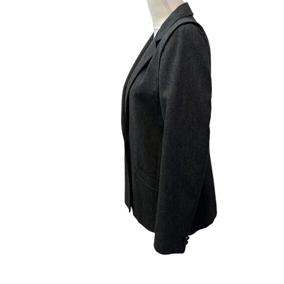 Vintage Mulberry Street Gray Wool Blend One Button Blazer Size‎ 10 - Picture 3 of 10
